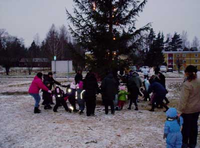 Julgransraskning I Fågelfors 18/1 2009