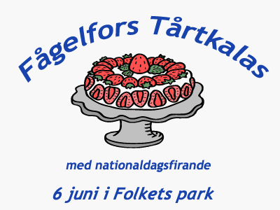 Tårtkalas och nationaldagsfirande i Fågelfors